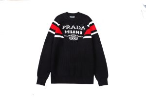 プラダ Prada ジャカード カシミア セーター ブラック 22SS