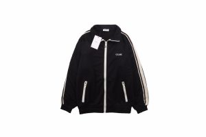 セリーヌ Celine トラックスーツジャケット ダブルフェイス ジャージー ブラック