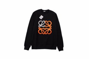 ロエベ Loewe 刺繍ロゴ クルーネック スウェットシャツ ブラック 22FW