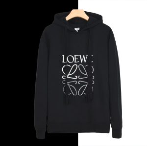 ロエベ Loewe アナグラム フーディー コットン ブラック 22FW