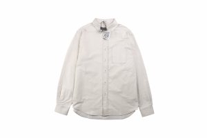 ロエベ Loewe 刺繍 ウォッシュロングスリーブシャツ ホワイト 22SS