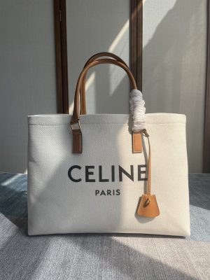 Celineセリーヌ 190062 ホリゾンタル キャバス ロゴプリント トートバッグ 44x32x15cm