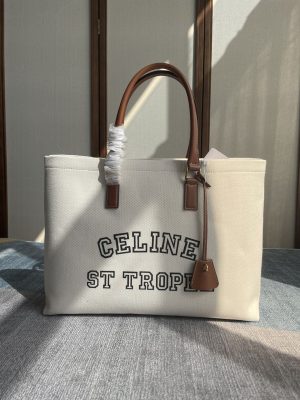 Celineセリーヌ 190062 ホリゾンタル キャバス ロゴプリント トートバッグ 44x32x15cm