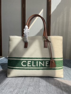 Celineセリーヌ 190062 ホリゾンタル キャバス ロゴプリント トートバッグ 44x32x15cm