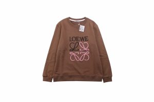 ロエベ Loewe 刺繍ロゴ クラシック クルーネックスウェット カーキ 22FW