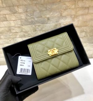 CHANELシャネル BOY CHANEL スモール フラップ ウォレット A80734  11×10cm