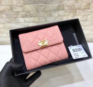 CHANELシャネル BOY CHANEL スモール フラップ ウォレット A80734  11×10cm
