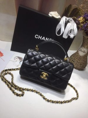 CHANELシャネル  トップハンドル ミニ フラップ バッグ AS8816   20X14X7CM