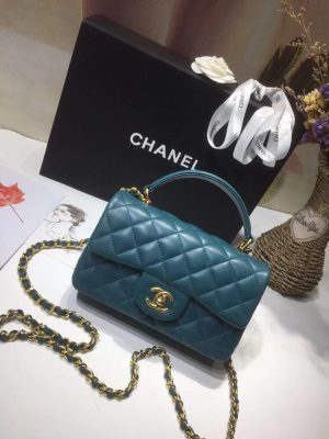 CHANELシャネル  トップハンドル ミニ フラップ バッグ AS8816   20X14X7CM