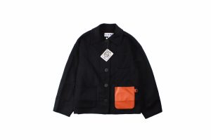 ロエベ Loewe ワークウェア ジャケット ウール&カシミヤ ブラック 22FW