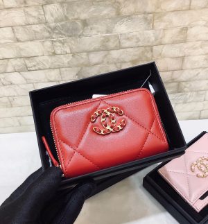 CHANELシャネル 19 ジップ コインパース AP0949 尺寸11×7.5cm