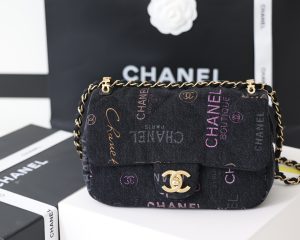 CHANELシャネル デニム フラップ  バッグAS3134 23 x 14 x 8cm