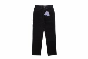 プラダ Prada バタフライリボントライアングルストレートレッグジーンズ ブラック 22FW