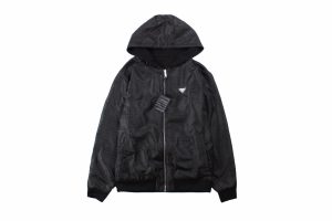 プラダ Prada Cotton x Re-Nylonリバーシブルフーディージャケット 22FW