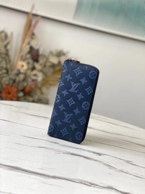 ルイ・ヴィトン スーパーコピー M80423 ジッピーウォレット・ヴェルティカル ネイビーブルーのモノグラム･シャドウレザー