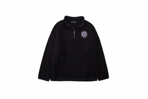 クロムハーツ CHROME HEARTS ポーラーフリース ハーフジップ スウェットシャツ ブラック