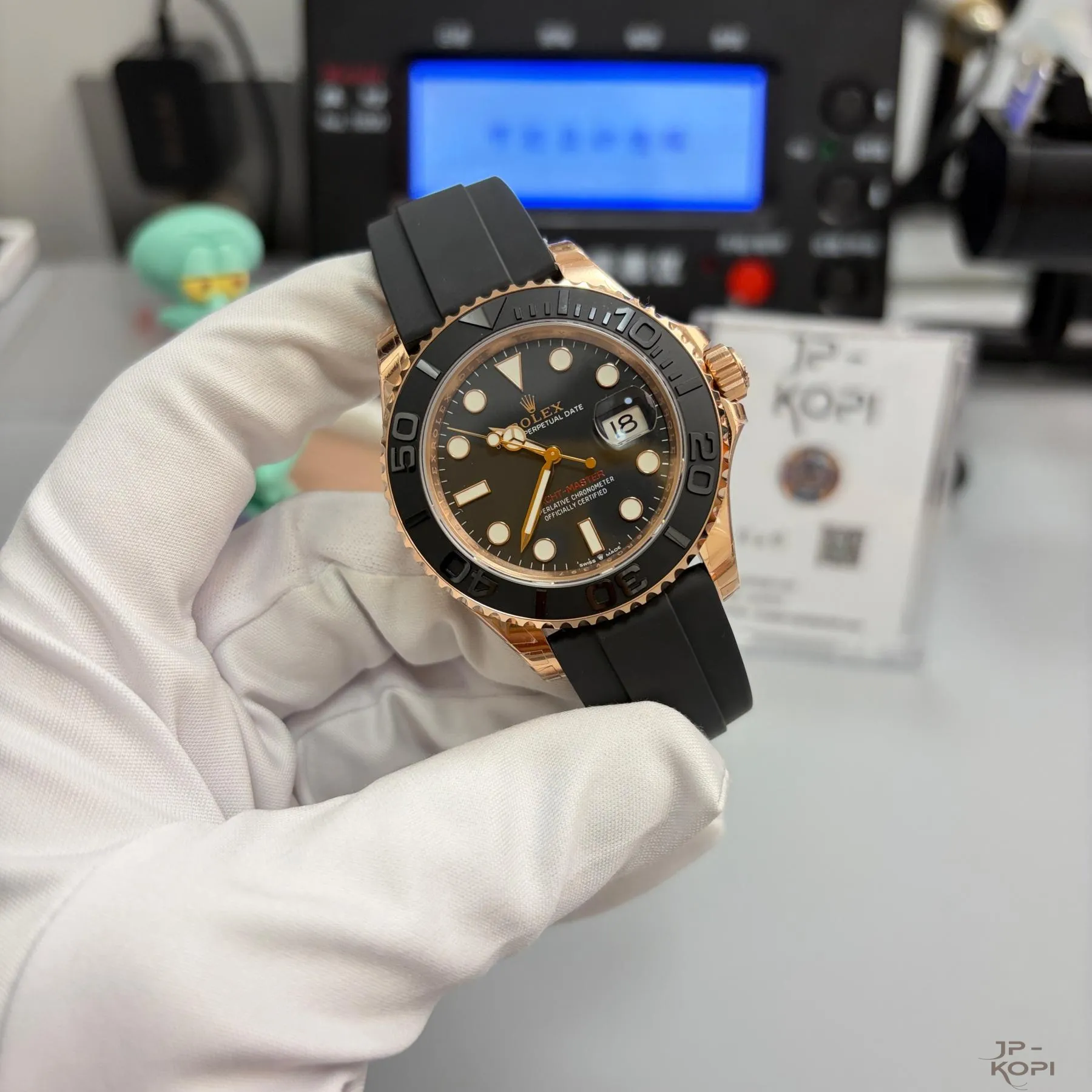 ロレックス ヨットマスター40 126655|エバーローズゴールド ブラックダイアル 丹東Cal.3235【VS工場製】 - 画像 (3)