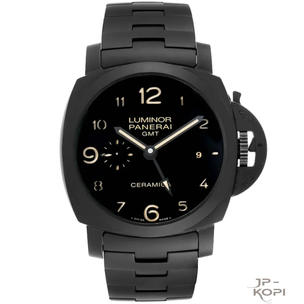 パネライ ルミノール1950 3デイズ GMT トゥットネロ PAM00438|ブラックセラミック×45MM【VS工場製高品質モデル】