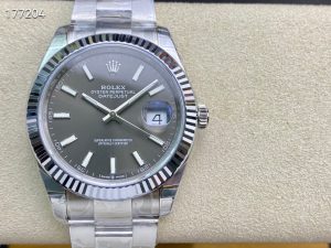 ロレックス デイトジャスト 126334-0013 グレー オイスターブレス 41mm【VS工場出品】