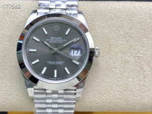 ロレックス デイトジャスト 126300-0008 グレー ジュビリーブレス 41mm【VS工場出品】