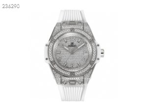 ウブロ HUBLOT ビッグバン ワンクリック スチール ホワイト フルパヴェ465.SE.9010.RW.1604【MS工場出品】