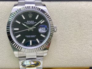ロレックス デイトジャスト 41 126334-0017ブラック オイスターブレス【Clean工場出品】