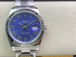 ロレックス デイトジャスト 41 126334-0025ブルー ローマ オイスターブレスレット【Clean工場出品】