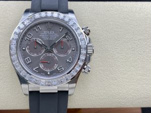 ロレックス デイトナ 116509 ダイヤ グレー ムーブメント4130【Clean工場出品】