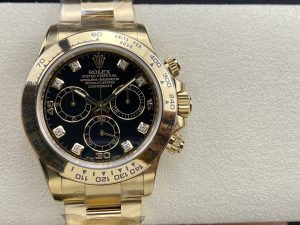 ロレックス デイトナ 116508G ブラック 8Pダイヤ ムーブメント4130【Clean工場出品】