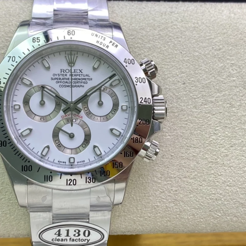 ロレックス デイトナ 116520 ホワイト ムーブメント4130【Clean工場出品】