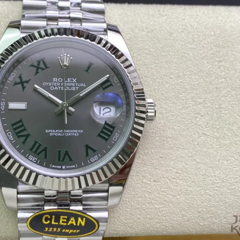 ロレックス デイトジャスト 41 126334-0022スレートローマ ジュビリーブレスレット【Clean工場出品】