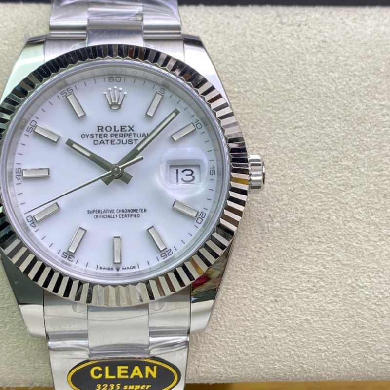 ロレックス デイトジャスト 41 126334-0009ホワイト オイスターブレス【Clean工場出品】