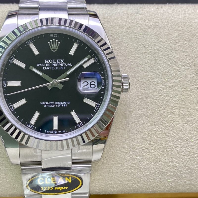 ロレックス デイトジャスト 41 126334-0017ブラック オイスターブレス【Clean工場出品】