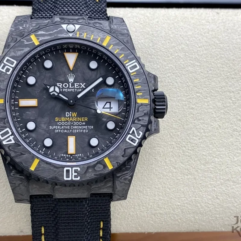 DIW × ロレックス サブマリーナー All Carbon Black オールカーボンブラック&イエロー【VS工場出品】