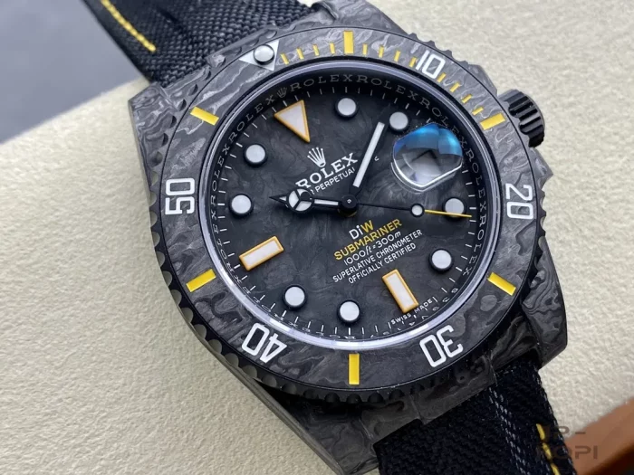 DIW × ロレックス サブマリーナー All Carbon Black オールカーボンブラック&イエロー【VS工場出品】 - 画像 (2)