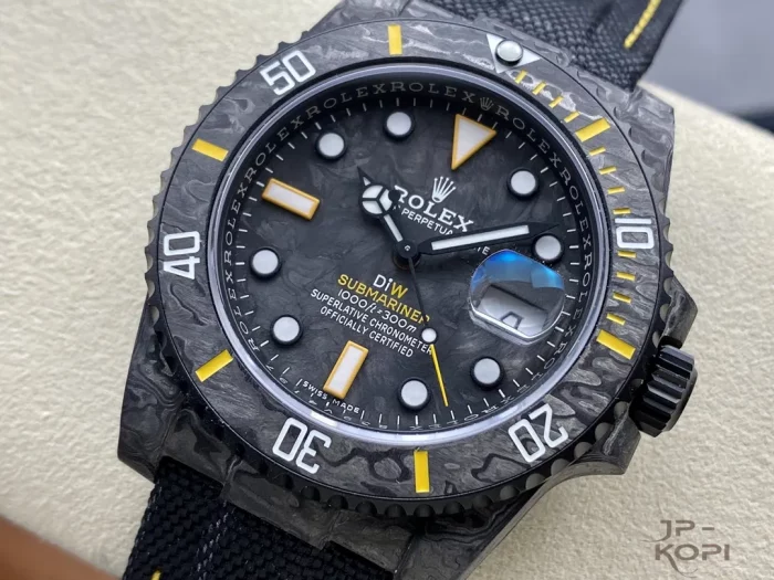 DIW × ロレックス サブマリーナー All Carbon Black オールカーボンブラック&イエロー【VS工場出品】 - 画像 (3)