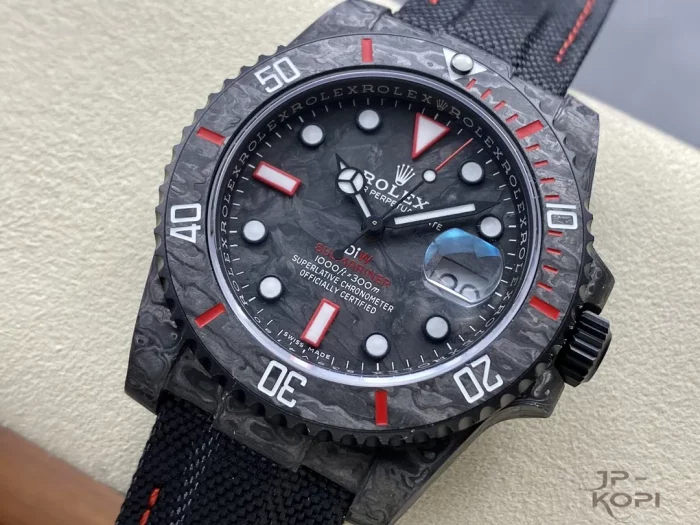 DIW × ロレックス サブマリーナー All Carbon Black オールカーボンブラック&レッド【VS工場出品】 - 画像 (3)