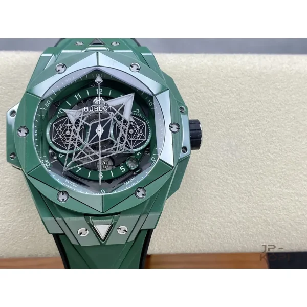 ウブロ HUBLOT ビッグバン ウニコ サンブルーII グリーンセラミック 418.GX.5207.RX.MXM22【BBF工場出品】