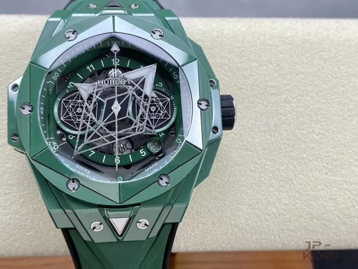ウブロ HUBLOT ビッグバン ウニコ サンブルーII グリーンセラミック 418.GX.5207.RX.MXM22【BBF工場出品】