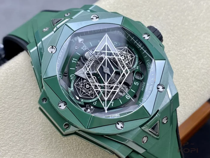 ウブロ HUBLOT ビッグバン ウニコ サンブルーII グリーンセラミック 418.GX.5207.RX.MXM22【BBF工場出品】 - 画像 (2)