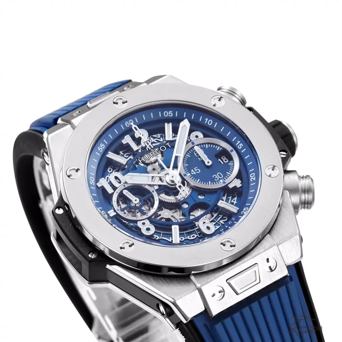 ウブロ HUBLOT ビッグバン ウニコ チタニウム ブルー 421.NX.5170.RX【BBF工場出品】 - 画像 (5)