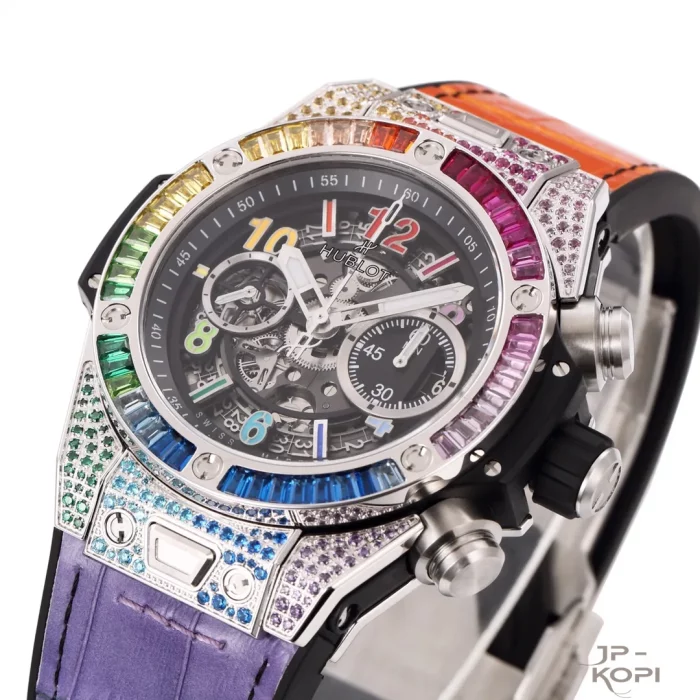 ウブロ HUBLOT ビッグバン ウニコ チタニウム レインボー 421.NX.1117.LR.0999【BBF工場出品】 - 画像 (4)