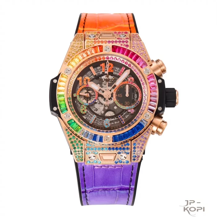 ウブロ HUBLOT ビッグバン ウニコ キングゴールド レインボー 411.OX.9910.LR.0999【BBF工場出品】