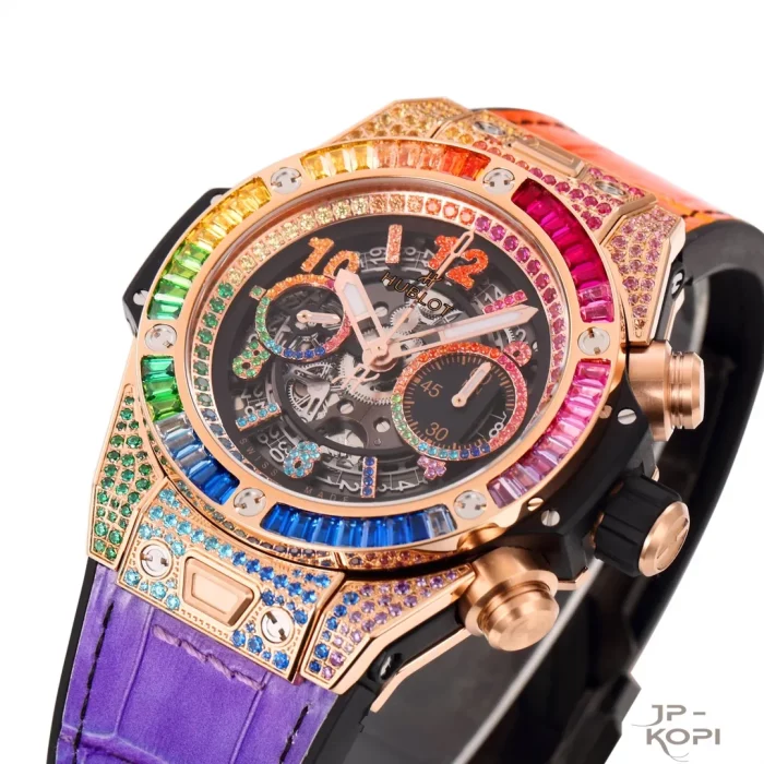 ウブロ HUBLOT ビッグバン ウニコ キングゴールド レインボー 411.OX.9910.LR.0999【BBF工場出品】 - 画像 (4)