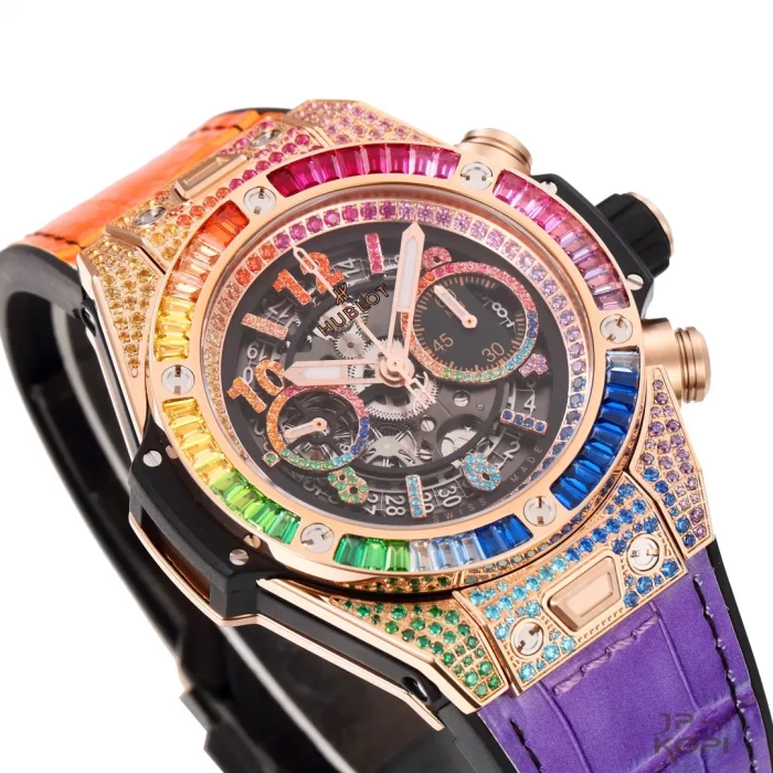 ウブロ HUBLOT ビッグバン ウニコ キングゴールド レインボー 411.OX.9910.LR.0999【BBF工場出品】 - 画像 (5)