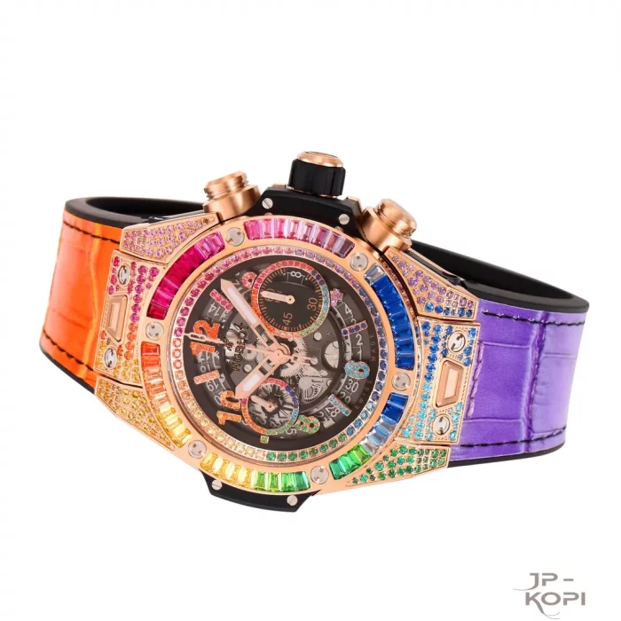 ウブロ HUBLOT ビッグバン ウニコ キングゴールド レインボー 411.OX.9910.LR.0999【BBF工場出品】 - 画像 (6)