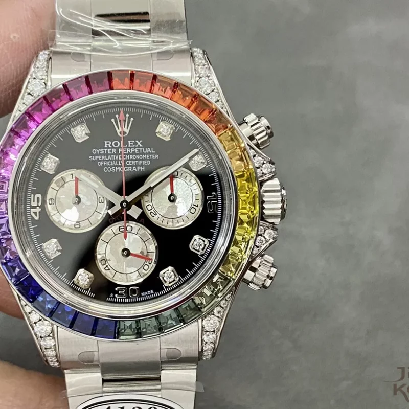 ロレックス デイトナ 116599RBOW レインボー ムーブメント4130【Clean工場出品】