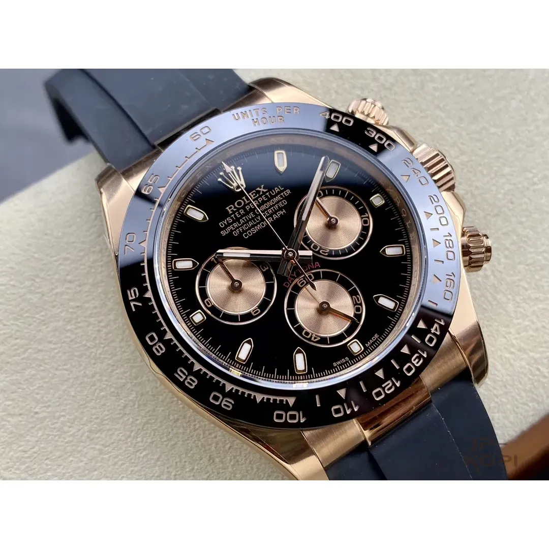 ロレックス デイトナ 116515ln-0017|ブラックダイアル 40mm イエローゴールド ラバーバンド【Clean工場製 高品質コピー腕時計】 - 画像 (3)