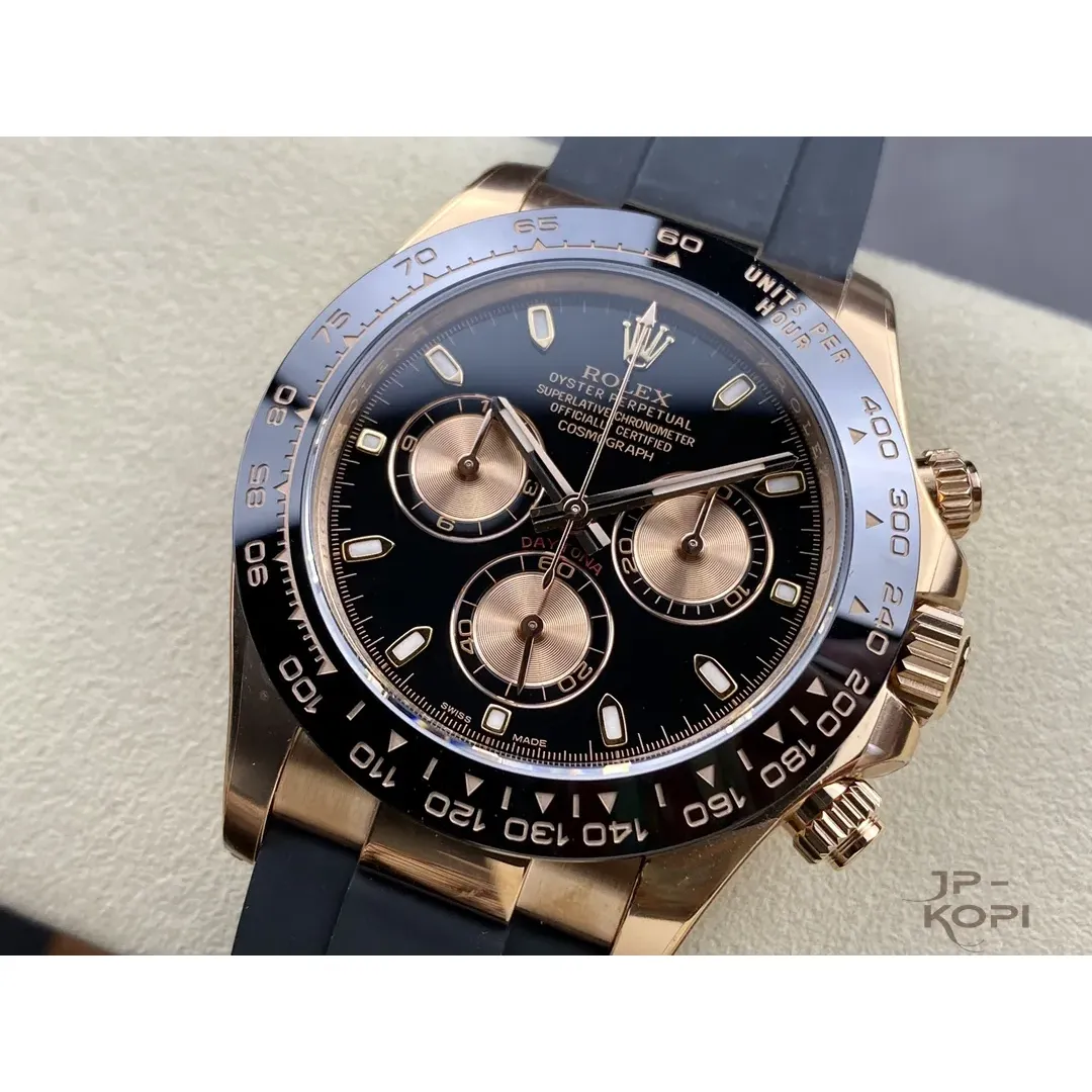 ロレックス デイトナ 116515ln-0017|ブラックダイアル 40mm イエローゴールド ラバーバンド【Clean工場製 高品質コピー腕時計】 - 画像 (4)