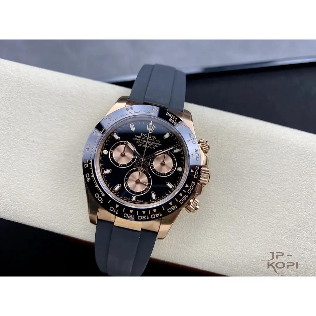 ロレックス デイトナ 116515ln-0017|ブラックダイアル 40mm イエローゴールド ラバーバンド【Clean工場製 高品質コピー腕時計】 - 画像 (5)